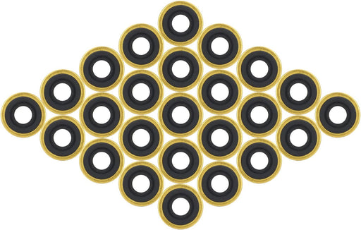 Oxygen Regulator Washer, O2 Ring Seals Brass Yoke Washer, Oxygen Tank Gasket - 25Pack