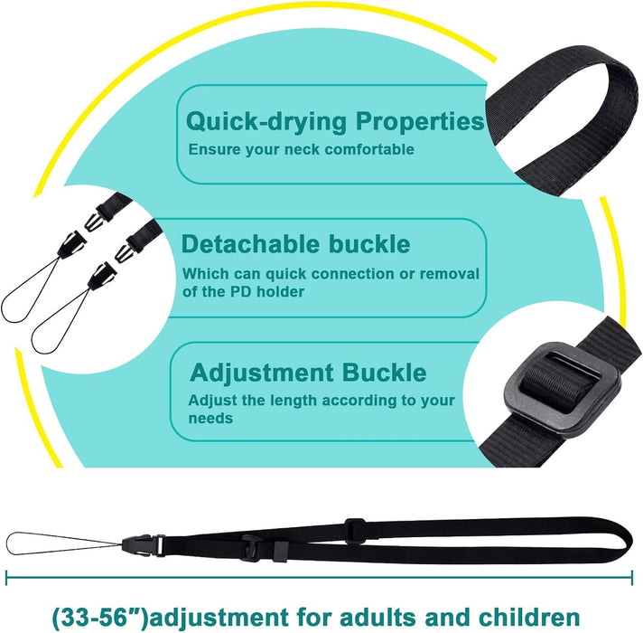 Peritoneal Dialysis Catheter Holder for Baxter 5C4482 5C4483, PD Catheter Assessories Shower Holder with 2 PCS Adjustable Peritoneal Dialysis Transfer Set Lanyard