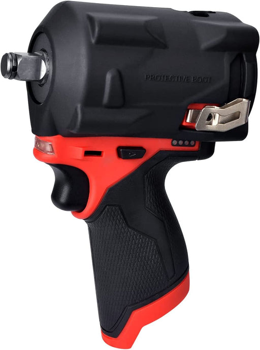 49-16-2554 Impact Driver Protective Boot Fit for Milwaukee M12 Fuel 1/2 (2555-20, 2555P-20) and 3/8 Stubby Impact Wrenches (2554-20)