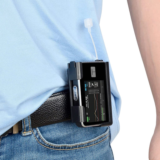 360° Rotating Case for Tandem tslim X2, Insulin Pump Holder for t:Slim/t:Slim G4, t: Holster Belt Clip with Cartridge Removal Tool Not Easy Fall & Break Pump Accessories