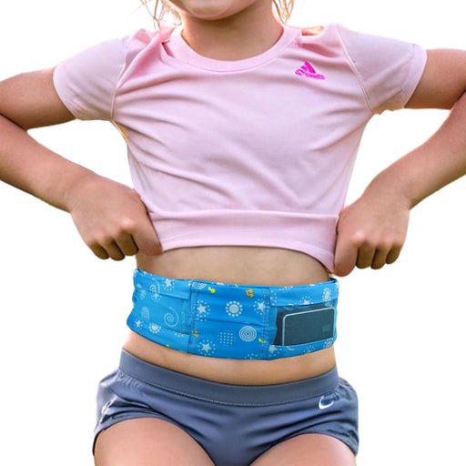 Diabetic Pump Belt for Kids - Adjustable Insulin Pump Belt for T1 Diabetics Children - Soft Sports & Sleep Waist Band with Mesh Pockets, No Buckle Strap Holder