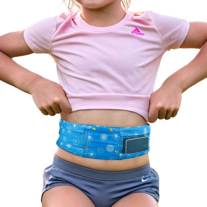 Diabetic Pump Belt for Kids - Adjustable Insulin Pump Belt for T1 Diabetics Children - Soft Sports & Sleep Waist Band with Mesh Pockets, No Buckle Strap Holder