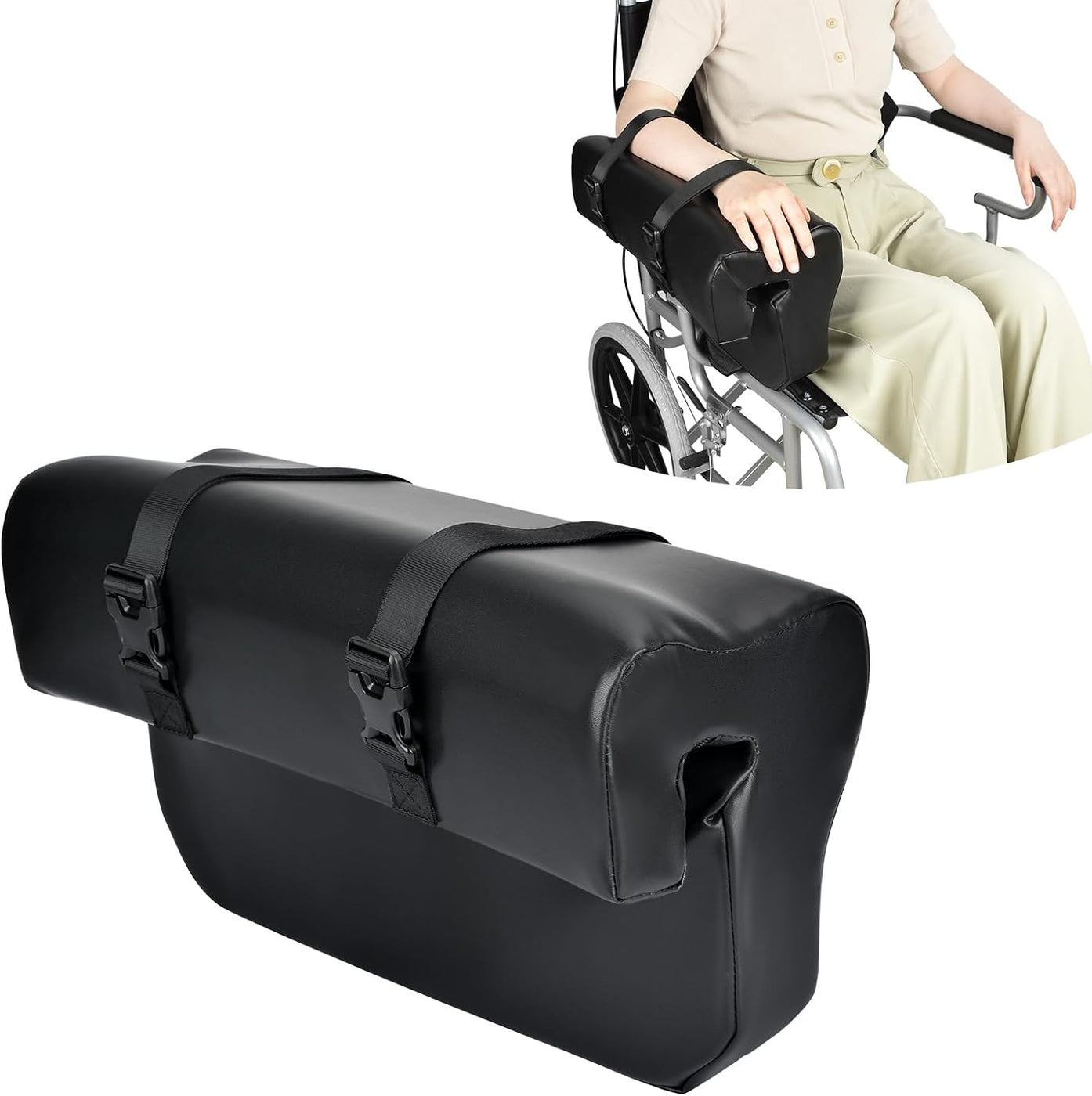 16''L Lateral Support for Wheelchair Armrest Pads Cushions, Arm Trough ...