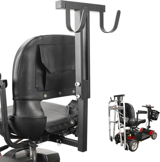Walker Metal Bracket Hook - Scratch-Resistant Alloy Steel, Fits Walkers (Rollators are not Compatible), Compatible with Pride Mobility & Golden Technologies (1" x 1" Universal Rear Interface)