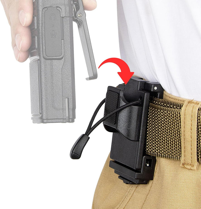 Tactical Radio Holder Duty Belt, Radio Holster Walkie Talkie Holder Belt Clip Law Enforcement Accessories for Motorola, BaoFeng, Midland, Hytera Radios