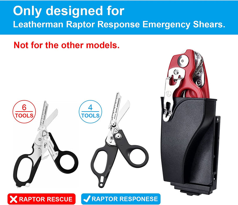 Raptor Shears Holster for Leatherman Raptor Response Emergency Shears Only, EDC Raptor Shears Sheath Case with Tactical Belt Clip (Only Included Holder)