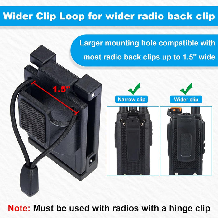 Tactical Radio Holder Duty Belt, Radio Holster Walkie Talkie Holder Belt Clip Law Enforcement Accessories for Motorola, BaoFeng, Midland, Hytera Radios