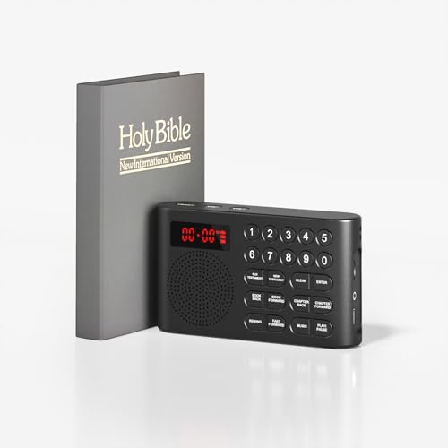Audio Bible Player (NIV/KJV) - Electronic Talking Bible in New International Version, Non-dramatized Holy Bible Reader for Seniors, Adults, Kids, Blind and Who with Vision Issues | Easy to Use