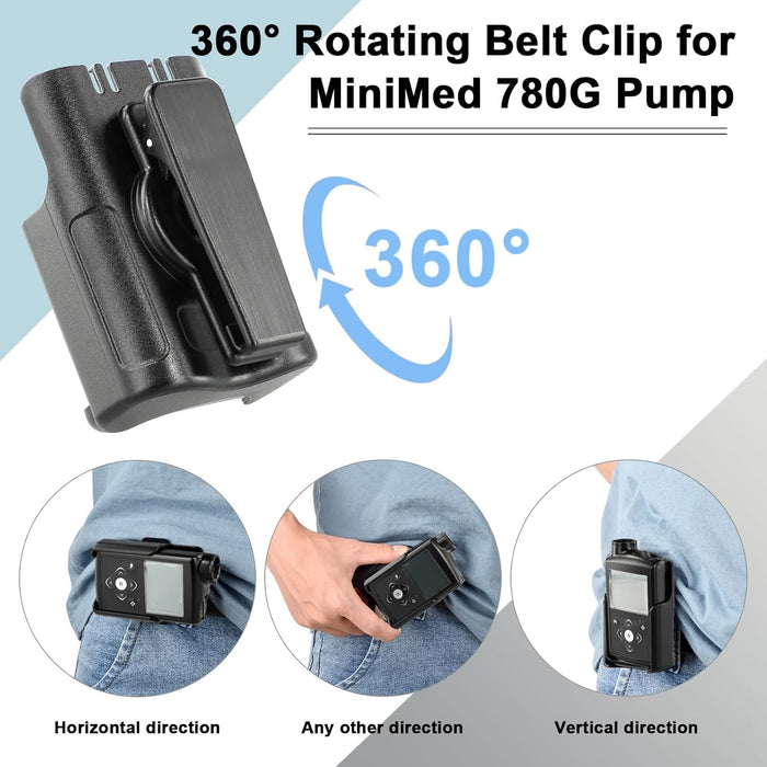 Insulin Pump Case for Medtronic 780G with 360° Swivel Belt Clip Medtronic 780G Accessories for Diabetic