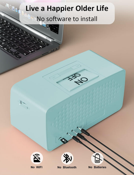 Simple Music Player for Dementia Elderly Seniors Easy MP3 Player as Alzheimers Dementia Visually Impaired Patients Product Gift One-Touch Controls ON/Off Retro Music Box