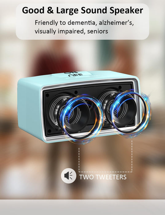 Simple Music Player for Dementia Elderly Seniors Easy MP3 Player as Alzheimers Dementia Visually Impaired Patients Product Gift One-Touch Controls ON/Off Retro Music Box