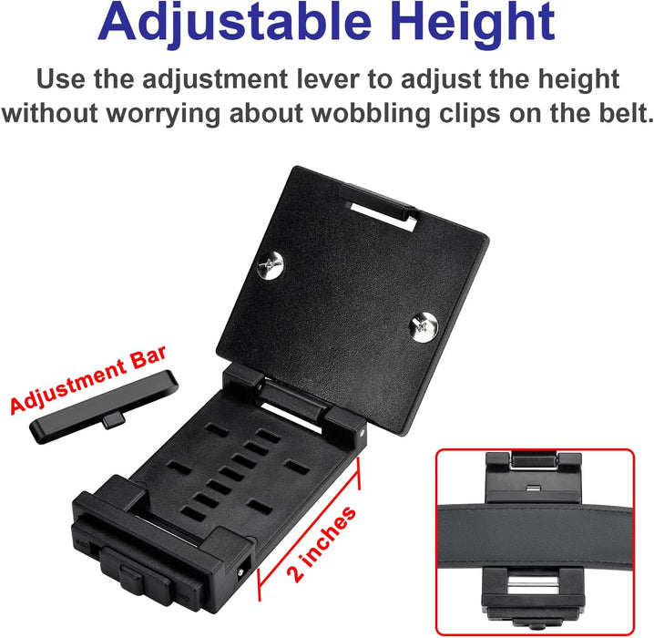New Tape Measure Holder - Heavy Duty Measuring Tape Clip, Tape Measure Holster with Belt Clip for 1.25"/1.75"/2" Tool Belt - Easy to Access When on Ladder/Scaffolding