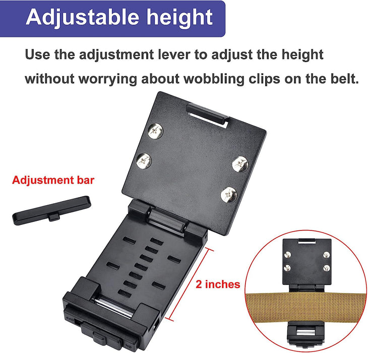 New Drill Belt Clip - Heavy Duty Drill Holder for 1.25"/1.75"/2" Tool Belt, Cordless Drill Belt Holster with Belt Clip - Easy to Access Drill Impact Driver Gun Nailer