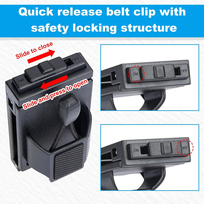 Tactical Radio Holder Duty Belt, Radio Holster Walkie Talkie Holder Belt Clip Law Enforcement Accessories for Motorola, BaoFeng, Midland, Hytera Radios