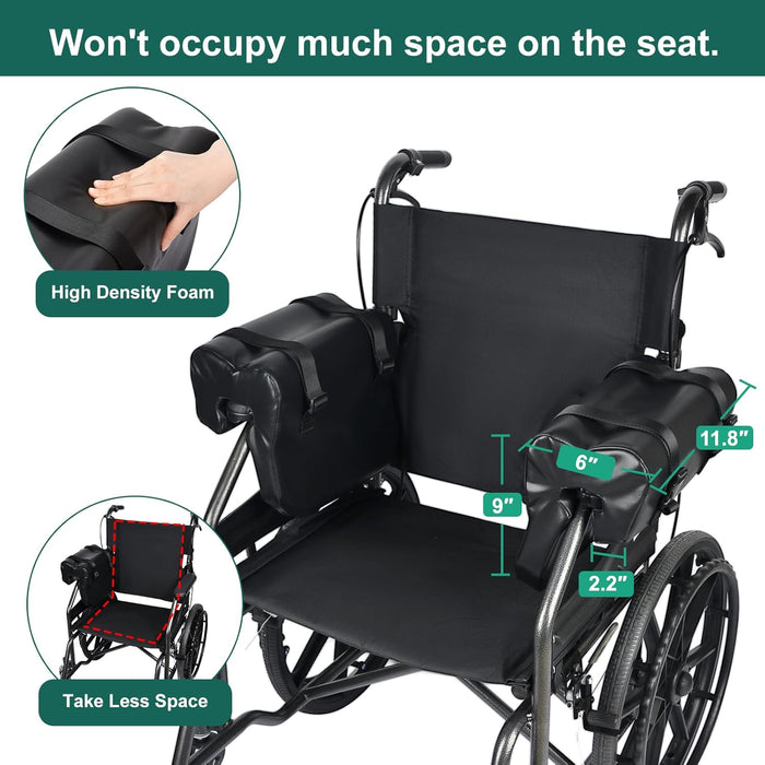 11.8''L Lateral Support for Wheelchair Armrest Pads Cushions, Arm Trough for Wheelchair Right/Left Side, Arm Rest Support Adjust Leaning Posture for Seniors Stroke Patient Essentials Gifts