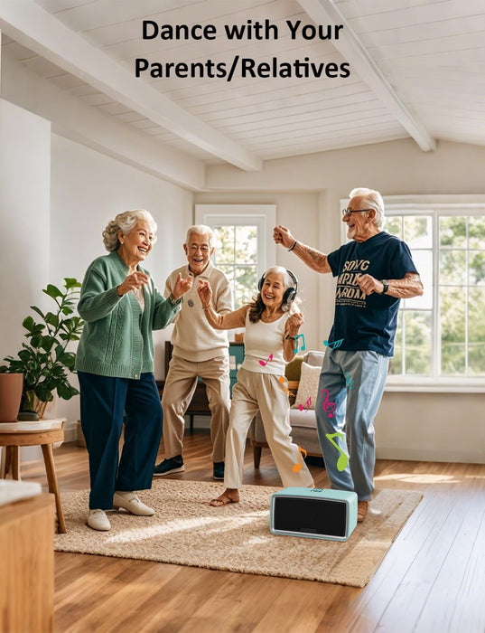 Simple Music Player for Dementia Elderly Seniors Easy MP3 Player as Alzheimers Dementia Visually Impaired Patients Product Gift One-Touch Controls ON/Off Retro Music Box