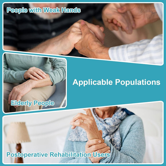 Walker Hand Support with Dual Anti-Slip Straps – Comfortable Splint for Elderly & Limited Hand Mobility Users, Walker Splint Easy to Use at Home/Outdoor