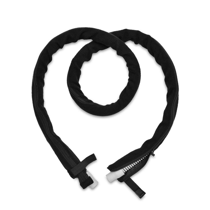 BiPAP APAP CPAP Hose Cover - 6 Ft Air Tubing Wrap Fleece Tube with Full Length Zipper - CPAP Supplies- Black