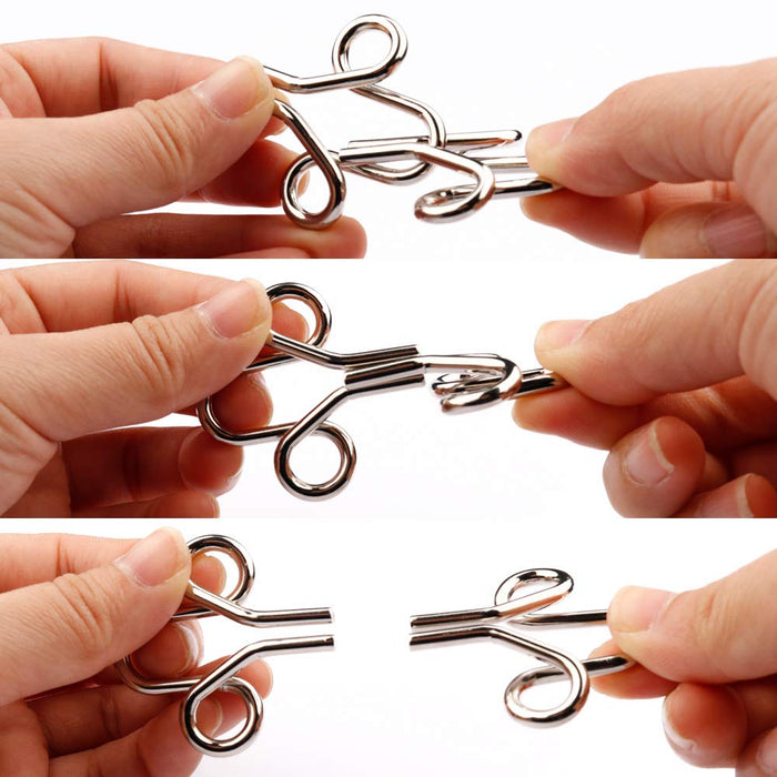Metal Wire Puzzles Activity for Dementia Alzheimer's Seniors Elderly Memory Loss Product Keep Hands Busy Game Toys Gifts(15 set)