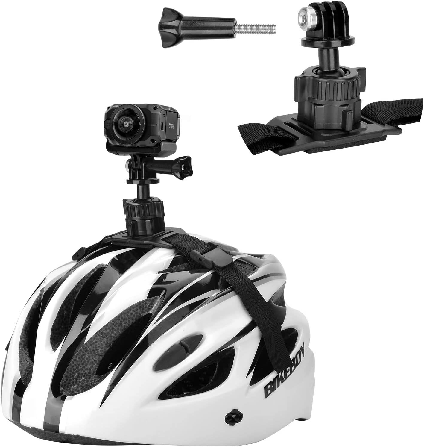 Vented Helmet Strap Mount for Garmin VIRB Series, Adjustable Bicycle H —  Products for Health