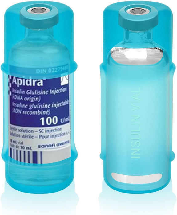 Insulin Vial Protector for Lantus Apidra Admelog Insulin, Diabetes Insulin Silicone Sleeve Vial Holder Case for 10ML Insulin Vials