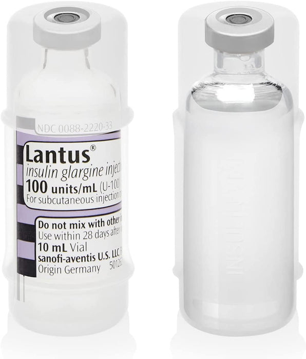 Insulin Vial Protector for Lantus Apidra Admelog Insulin, Diabetes Insulin Silicone Sleeve Vial Holder Case for 10ML Insulin Vials