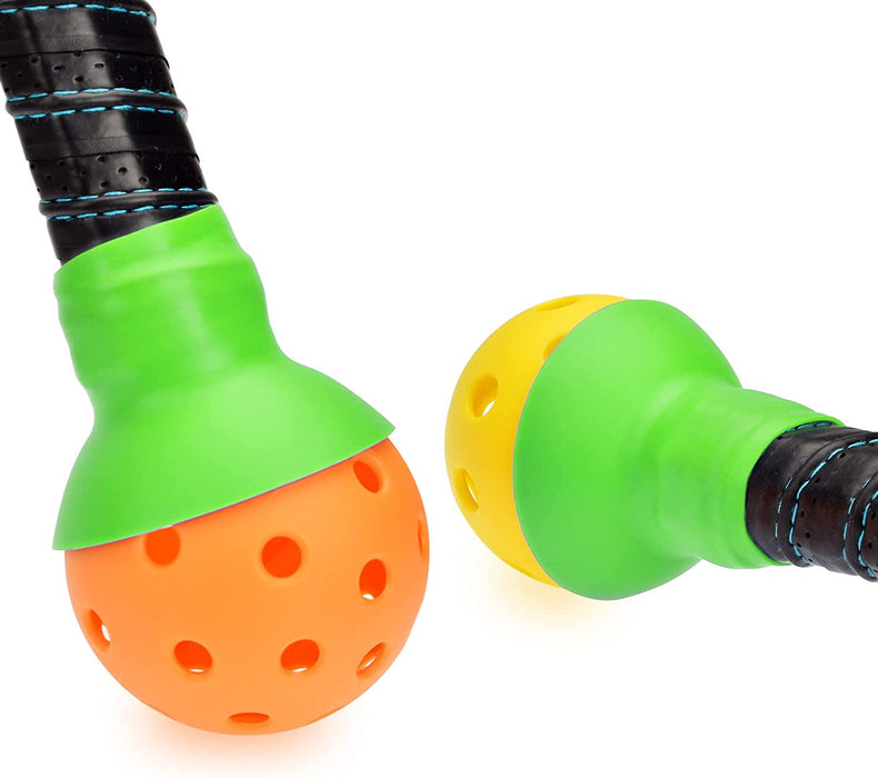 Pickleball Ball Retriever Attaches to Pickleball Paddles, Pickleball Ball Picker Upper Easier to Pick Up, Pickleball Accessories for Women/Man - Not Change Balance of Paddles (2 Pack)