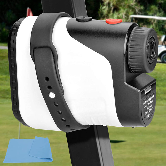 Magnetic Rangefinder Mount Strap for Golf Cart Railing, Adjustable Golf Range Finder Magnet Holder Band, Fits for All Models Without Covering The Buttons