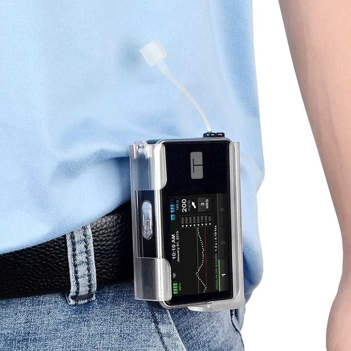 360° Rotating Case for Tandem tslim X2, Insulin Pump Holder for t:Slim/t:Slim G4, t: Holster Belt Clip with Cartridge Removal Tool Not Easy Fall & Break Pump Accessories