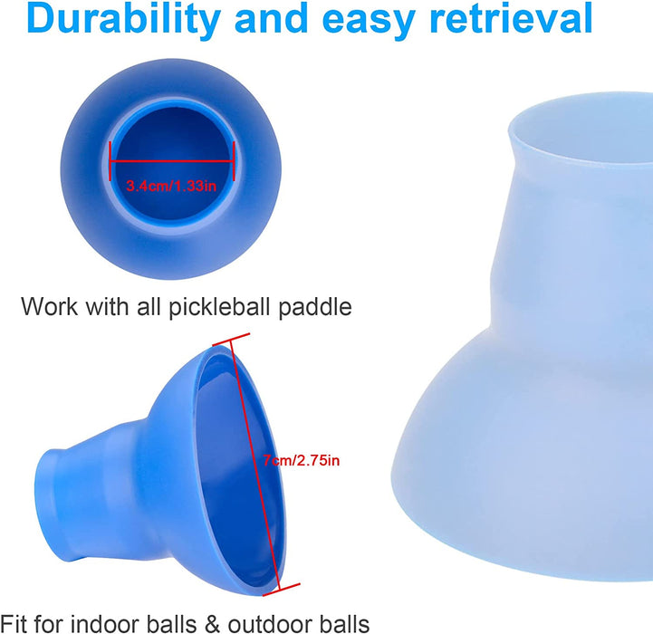 Pickleball Ball Retriever Attaches to Pickleball Paddles, Pickleball Ball Picker Upper Easier to Pick Up, Pickleball Accessories for Women/Man - Not Change Balance of Paddles (2 Pack)