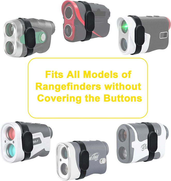 Magnetic Rangefinder Mount Strap for Golf Cart Railing, Adjustable Golf Range Finder Magnet Holder Band, Fits for All Models Without Covering The Buttons