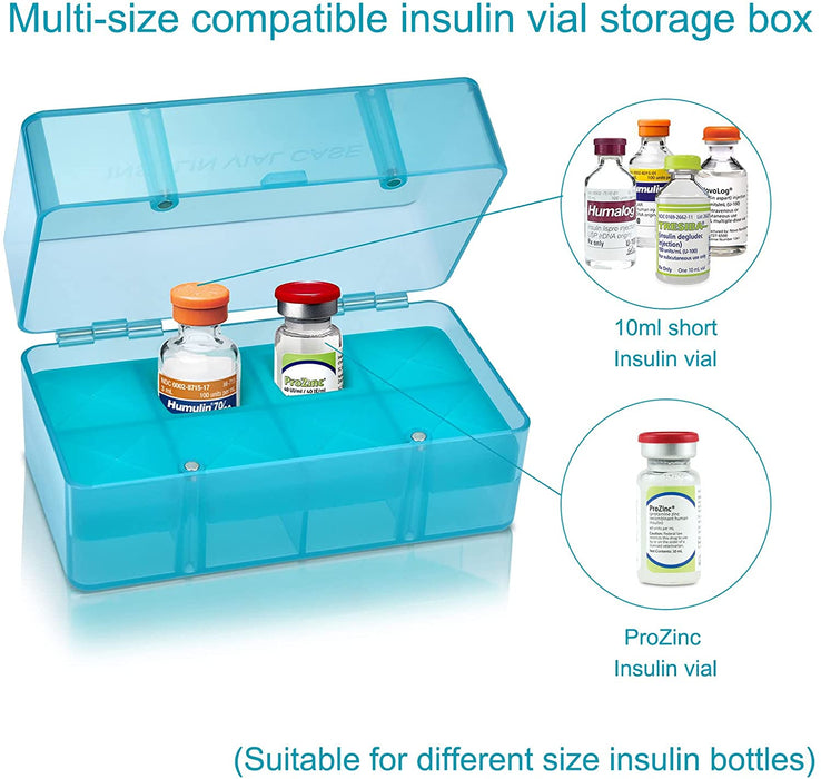 8-Slot Insulin Vial Storage Box for Fridge, Insulin Vial Holder Case for Diabetic Meeting Your Insulin Storage Needs