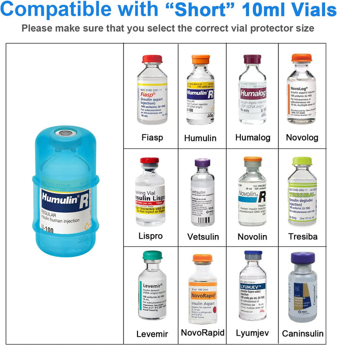 Insulin Vial Protector for Fiasp Humalog Novolog Humulin Novolin Insul ...