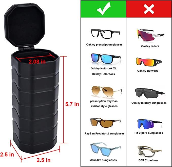 Hard Shell Sunglasses Case for Oakley & Regular Glasses, Solid Sunglas —  Products for Health