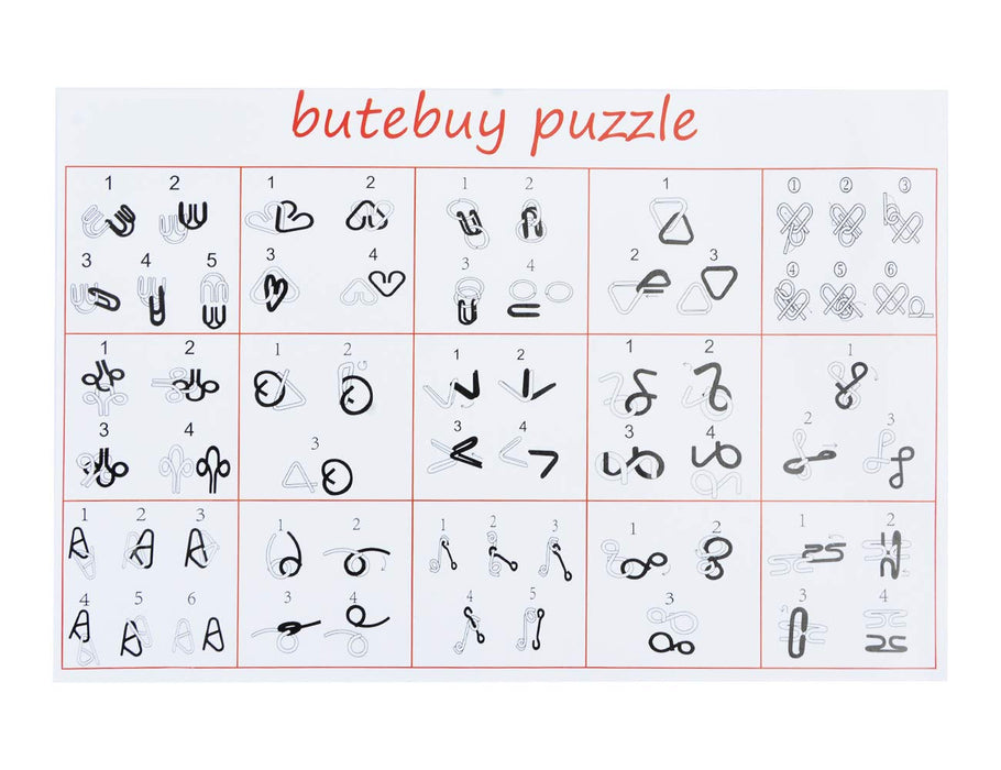 Metal Wire Puzzles Activity for Dementia Alzheimer's Seniors Elderly Memory Loss Product Keep Hands Busy Game Toys Gifts(15 set)