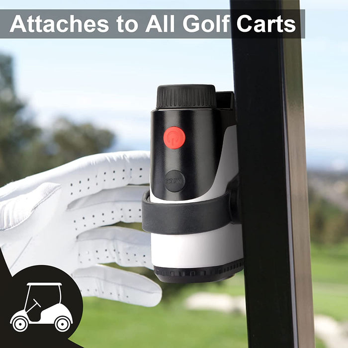 Magnetic Rangefinder Mount Strap for Golf Cart Railing, Adjustable Golf Range Finder Magnet Holder Band, Fits for All Models Without Covering The Buttons