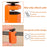 Taller Stair Gauges for Framing Square, Stair Gauge Knob for Layout Attachment Framing Jigs (Orange - 2-Pack)