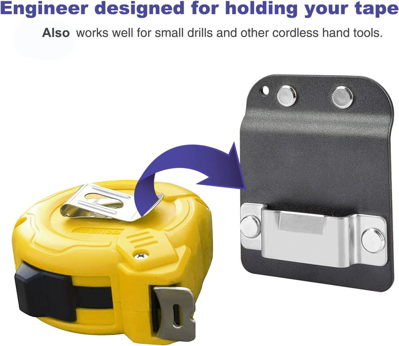 Tape measure holder fits for standard pant belt and 1.5"/1.75"/2" tool belt