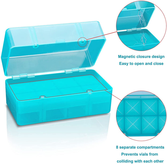 Caja de almacenamiento de viales de medicación de 8 agujeros para  refrigerador, funda organizadora para viales de insulina, se adapta a  varios frascos