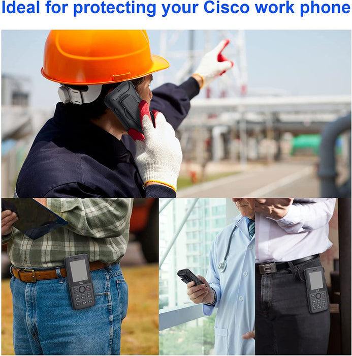 VoIP Phone Holster for Cisco 8821 Cisco 8821-EX with 360° Rotating Belt Clip Carrying case for Cisco Wireless IP Phone