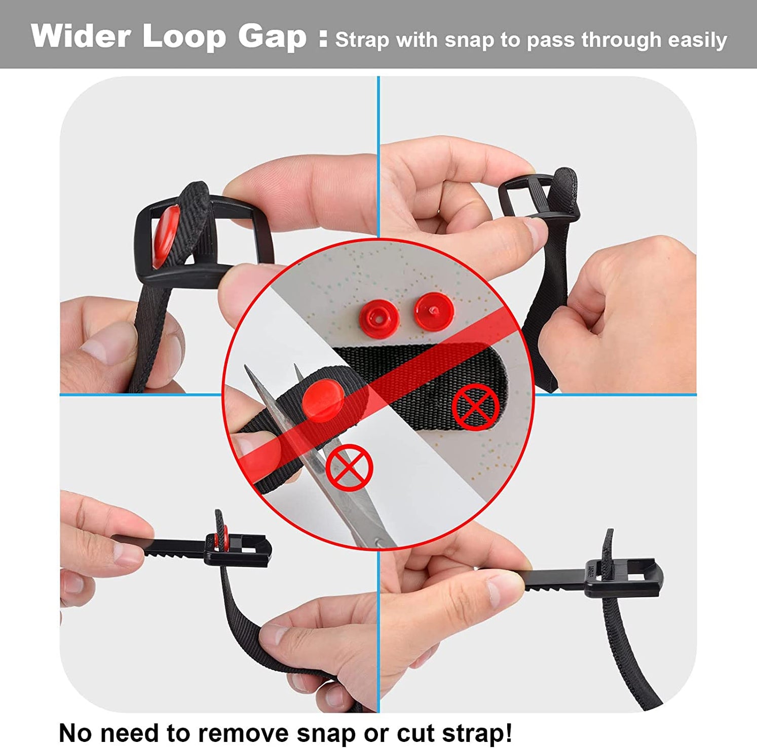 Motorcycle Helmet Quick Release Buckle Kit, Stainless Steel Motorcycle Helmet Accessories Chin Strap Buckle For D Ring Helmets Easy To Disconnect Even With Gloves - View #7