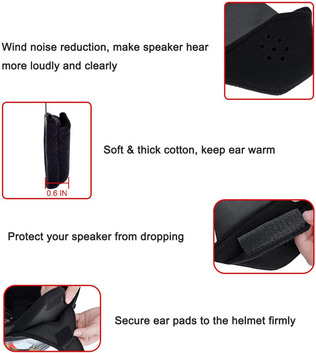 ear pockets for motorcycle helmets Half Helmet Ear Pads, Half Helmet Speaker Pockets Ear Cover Protection — Products for Health