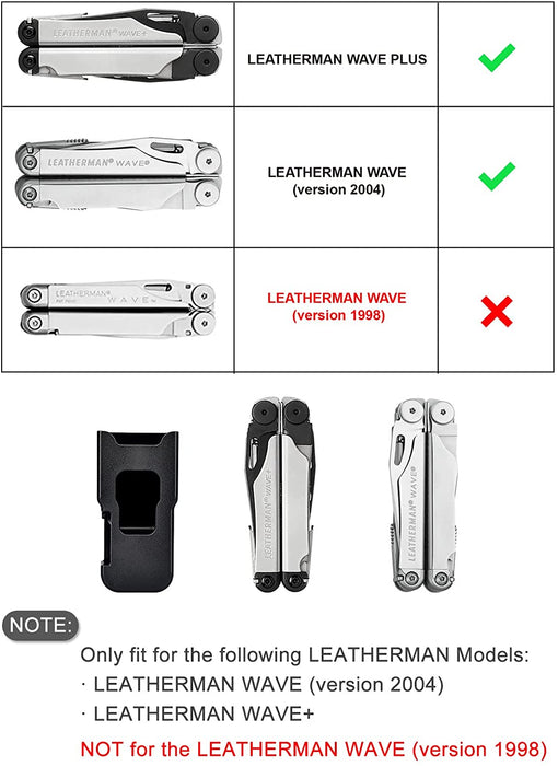 360° Rotation Sheath for LEATHERMAN Wave & Wave Plus +, Wave Plus Case Holder, Leatherman Belt Clip Holster for 1.5"/1.75" Belt