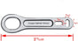 Small Metal Oxygen Cylinder Tank Wrench | O2 Key with Lanyard Cable Chain for CGA 870 Standard Post Valves for Sizes M2 A(M4)