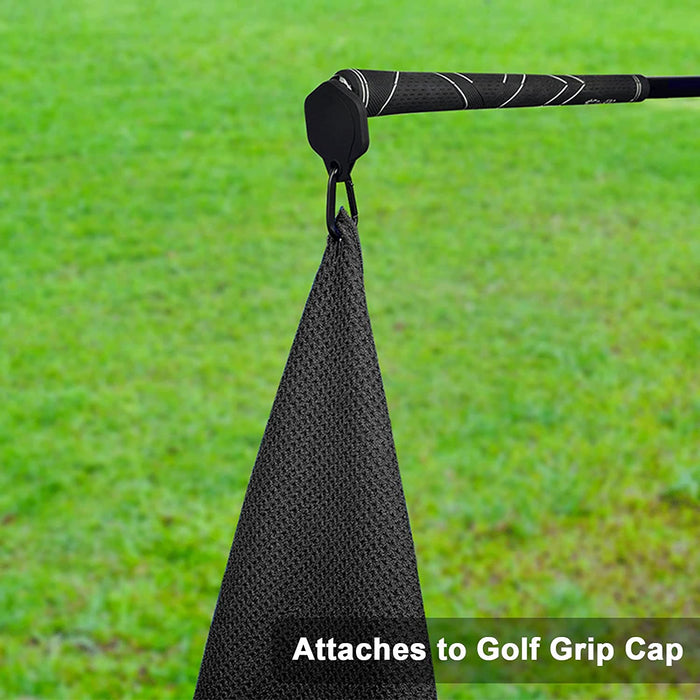 Magnetic Golf Towel, Microfiber Golf Towels with Super Strong Magnet Stick it to Golf Clubs/Cart, No More Bending Over to Pick up Magnetic Towel