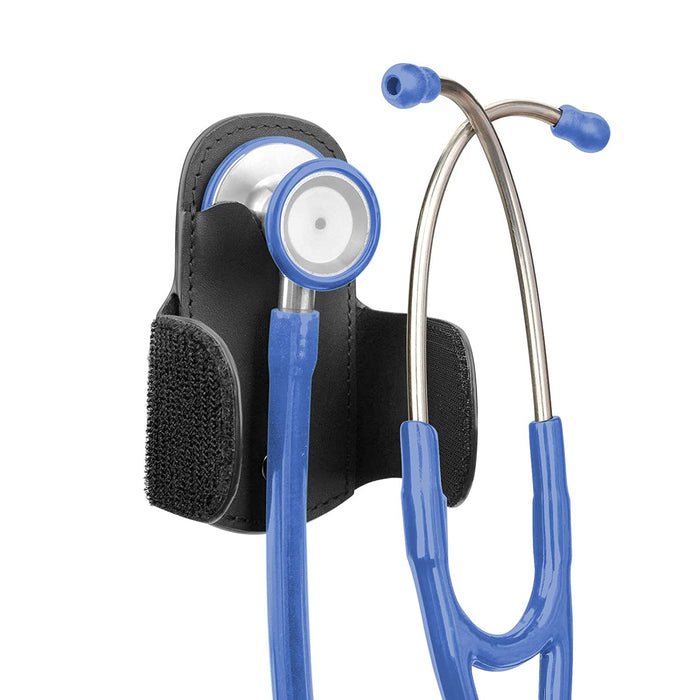 Premium Leather Stethoscope Holder for Littmann & All Stethoscope, Stethoscopes Holster Clip on Waist Belt/Scrubs/Pockets